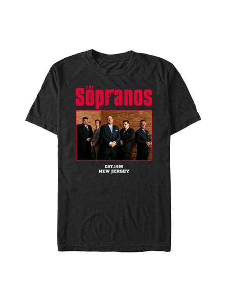 ZOOT.Fan Čierne tričko HBO The Sopranos Cast