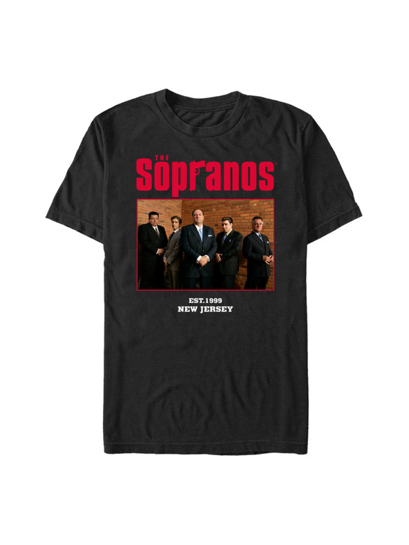 ZOOT.Fan Čierne tričko HBO The Sopranos Cast