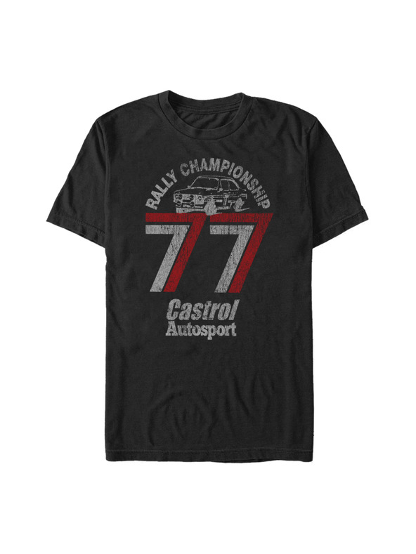 ZOOT.Fan Čierne tričko Castrol Vintage Distressed Rally Championship