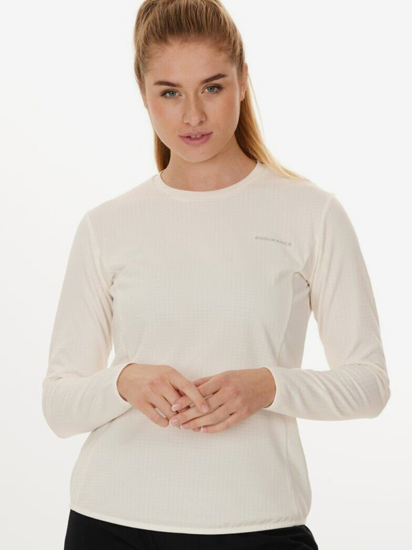 Endurance Dámske športové tričko Endurance Leah W Waffle Melange Loose Fit Tee - veľkosť