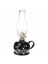 Casa de Engel Keramická petrolejová lampa, čierna s bodkami, 0/9