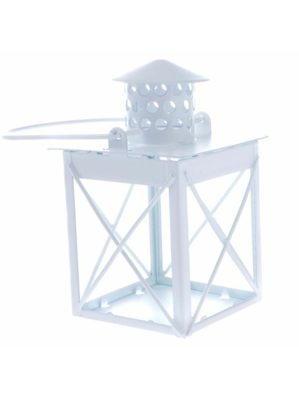 Casa de Engel Kovový lampáš, biely, 0/48