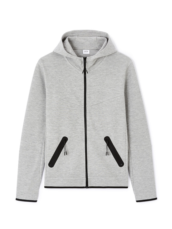 Celio Mikina Jenewyoke na zips s kapucňou Celio