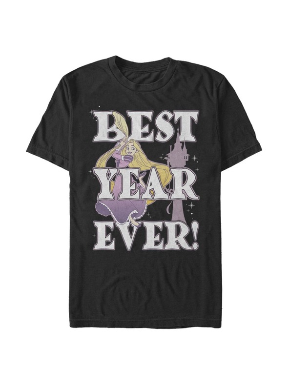 ZOOT.Fan Čierne pánske tričko Disney Rapunzel Best Year