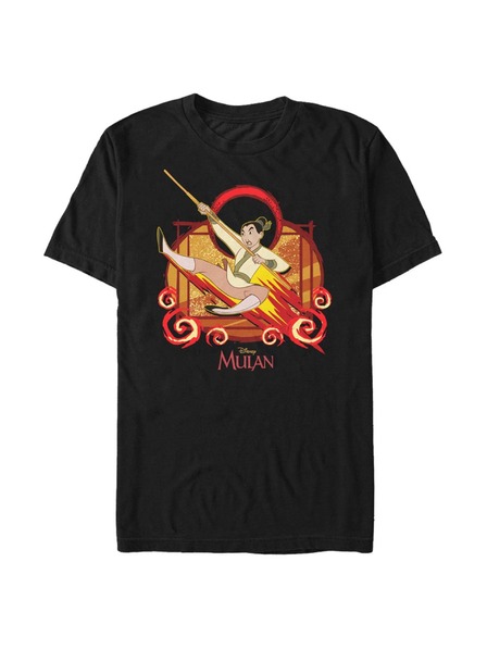 ZOOT.Fan Čierne pánske tričko Disney Raging Fire Mulan