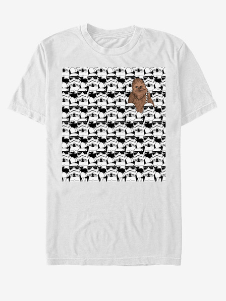ZOOT.Fan Biele unisex tričko Star Wars Čo tam robí Chewie