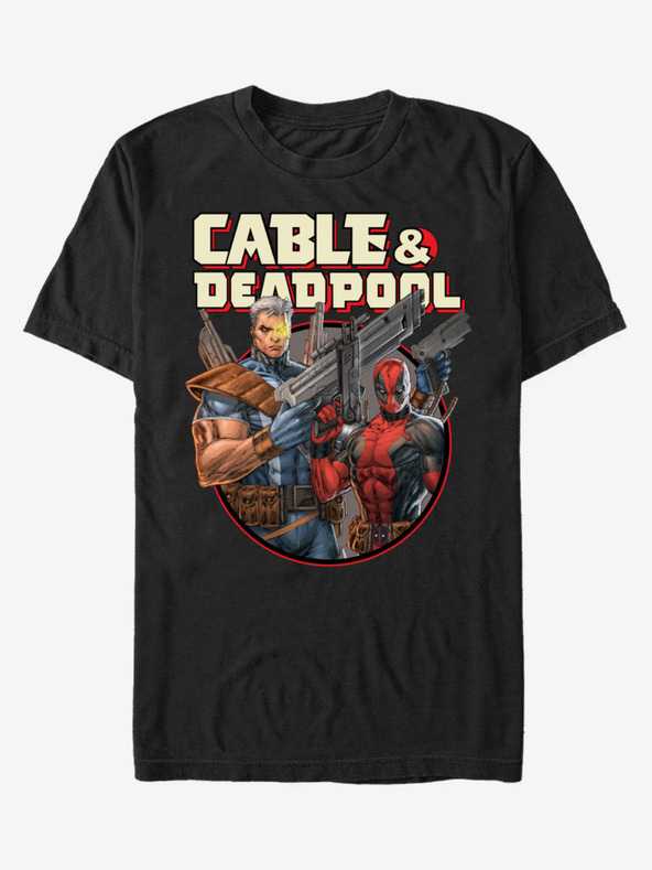 ZOOT.Fan Čierne unisex tričko ZOOT.Fan Marvel Double Trouble