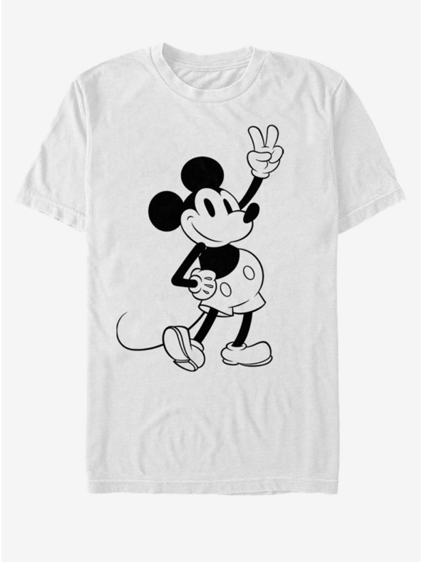 ZOOT.Fan Biele pánske tričko Disney Simple Mickey Outline