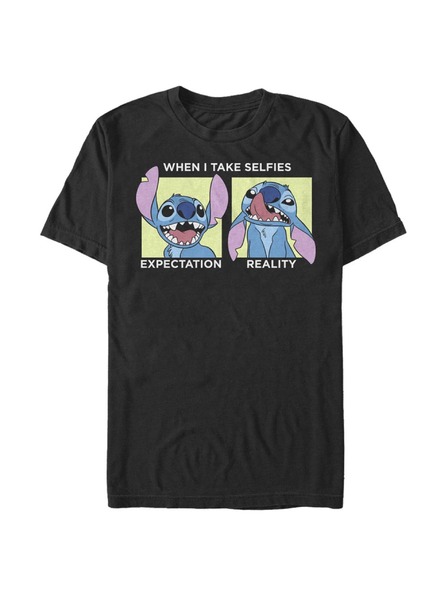 ZOOT.Fan Black Men's T-Shirt Disney Stitch Selfie