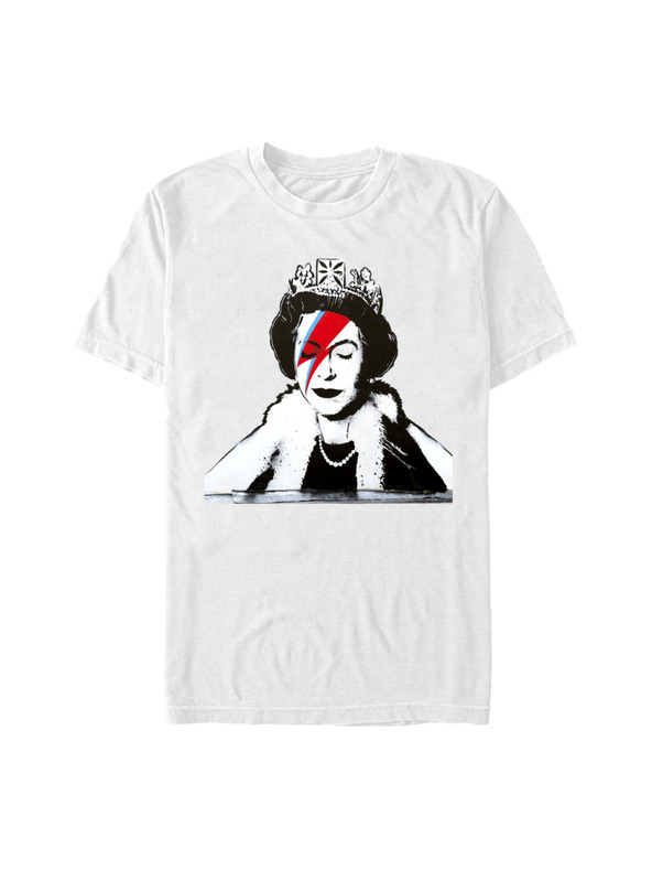 ZOOT.Fan Biele tričko Banksy (Brandalised) Bansky Queen Ziggy