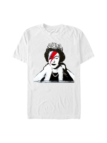 ZOOT.Fan Biele tričko Banksy (Brandalised) Bansky Queen Ziggy