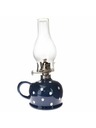 Casa de Engel Keramická petrolejová lampa - modrá s bielymi bodkami, 0/9