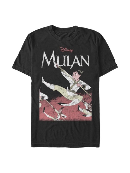 ZOOT.Fan Čierne pánske tričko Disney Mulan Frame