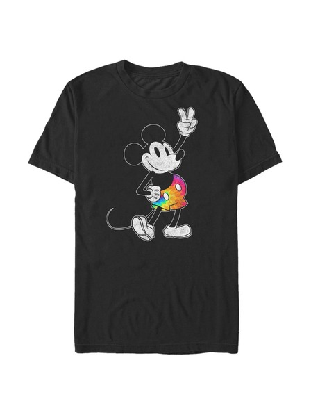 ZOOT.Fan Čierne pánske tričko Disney Classics Tie Dye Mickey Stroked