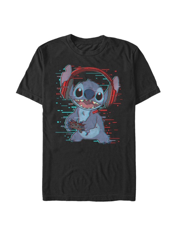 ZOOT.Fan Čierne pánske tričko Disney Classics Stitch Games