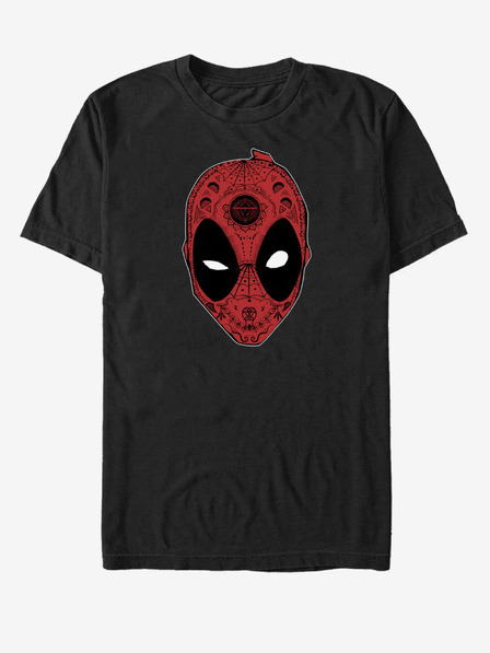 ZOOT.Fan Čierne unisex tričko Marvel Deadpool Sugar Skull