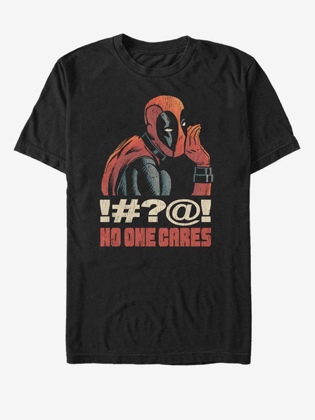 ZOOT.Fan Čierne unisex tričko Marvel No One Cares