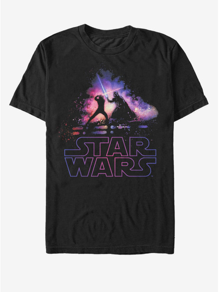 ZOOT.Fan Čierne pánske tričko Star Wars Crossing Sabers