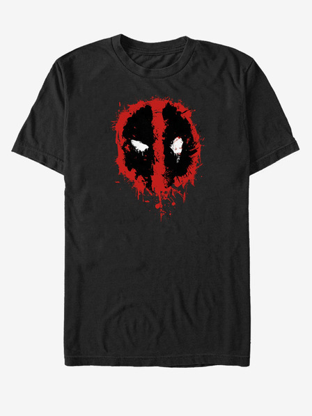 ZOOT.Fan Čierne unisex tričko Marvel Deadpool Splatter Icon