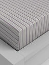Kvalitex Bavlnené napínacie prestieradlo 140x200cm fialový prúžok Kvalitex