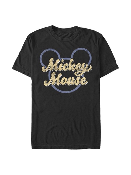 ZOOT.Fan Čierne pánske tričko Disney Classics Mickey Script