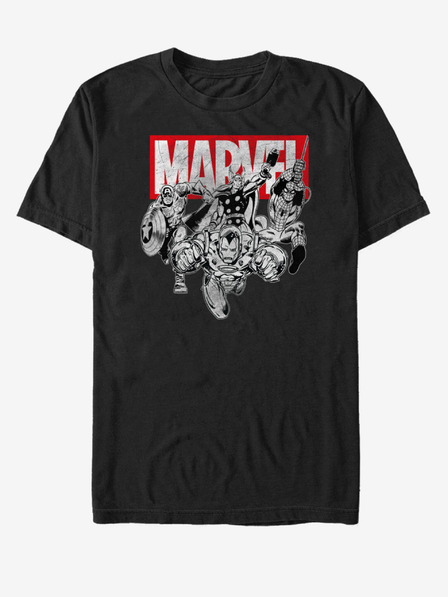 ZOOT.Fan Čierne unisex tričko Marvel IronMan Pózy