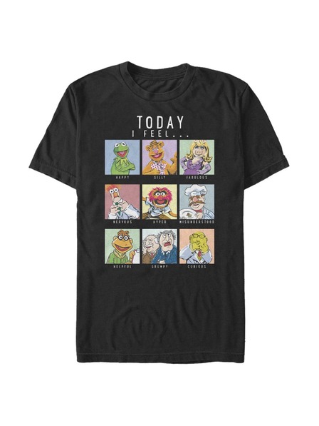 ZOOT.Fan Čierne pánske tričko Disney Classics Muppet Mood