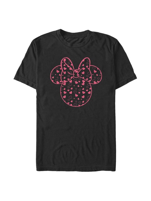 ZOOT.Fan Čierne pánske tričko Disney Minnie Hearts Fill