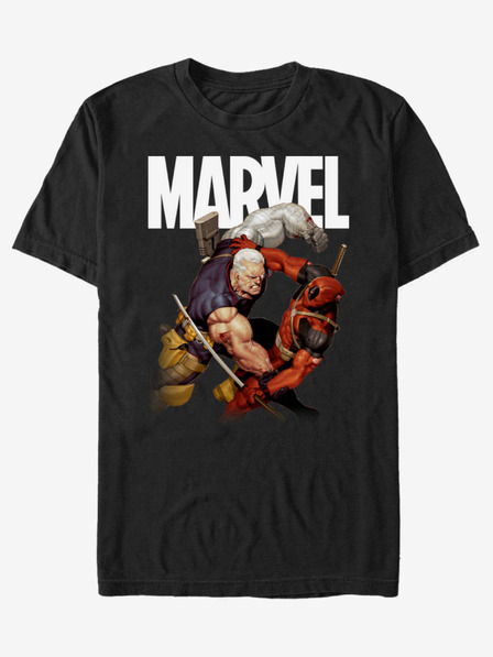 ZOOT.Fan Čierne unisex tričko ZOOT.Fan Marvel Deadpool Fight