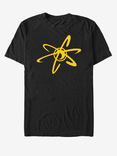 ZOOT.Fan Čierne unisex tričko Nickelodeon Neutron Logo