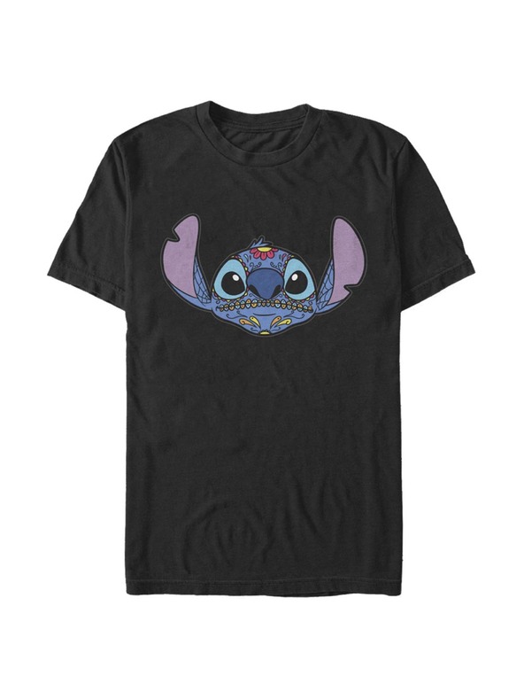 ZOOT.Fan Black Men's T-Shirt Disney Classics SUGAR SKULL STITCH