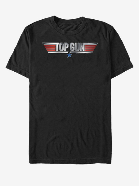 ZOOT.Fan Čierne unisex tričko Paramount Top Gun 3D Logo