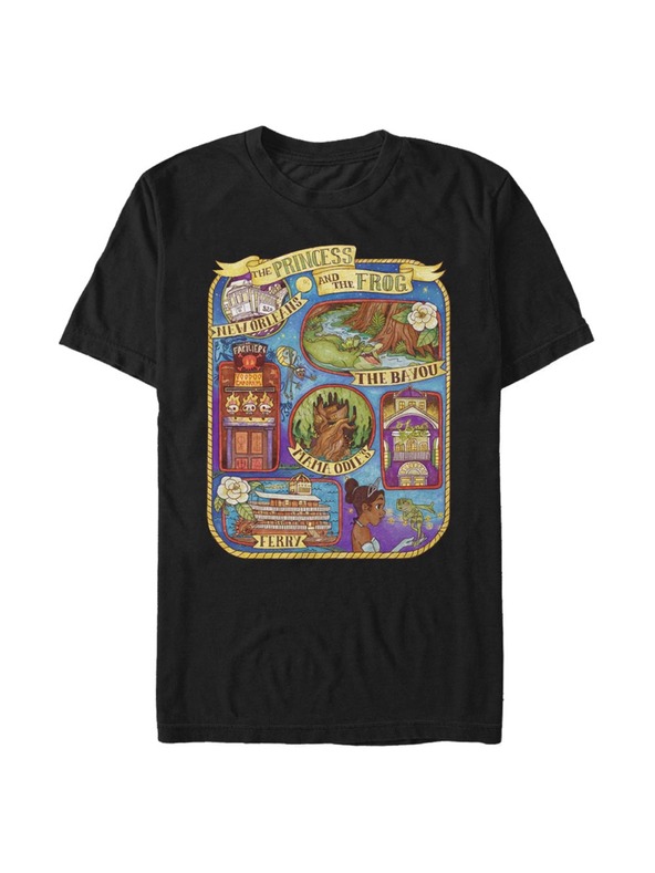 ZOOT.Fan Black Men's T-Shirt Disney MAP
