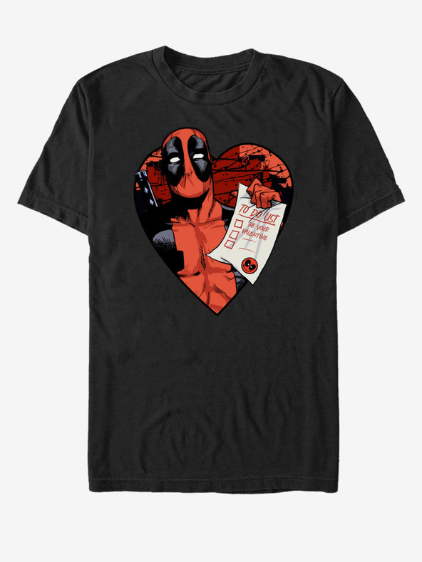 ZOOT.Fan Čierne unisex tričko Marvel Deadpool List