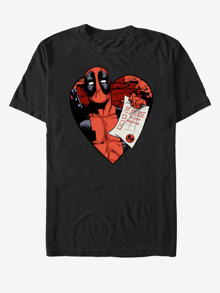 ZOOT.Fan Čierne unisex tričko Marvel Deadpool List