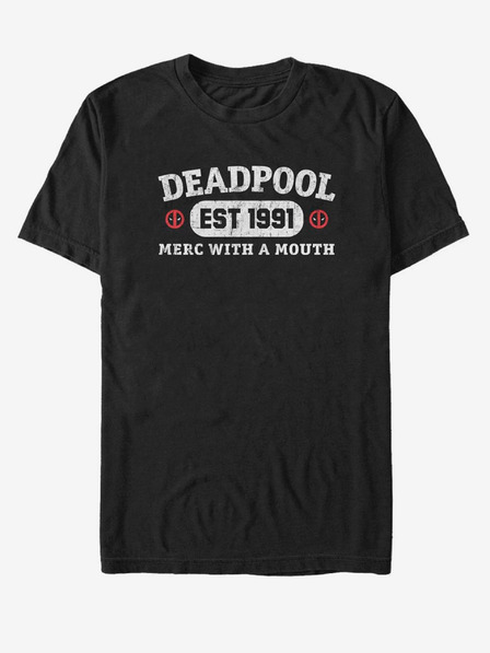 ZOOT.Fan Čierne unisex tričko Marvel Athletic Merc