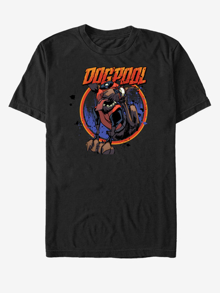 ZOOT.Fan Čierne unisex tričko Marvel Doggypool