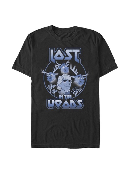 ZOOT.Fan Čierne pánske tričko Disney Lost Kristoff Band Tee
