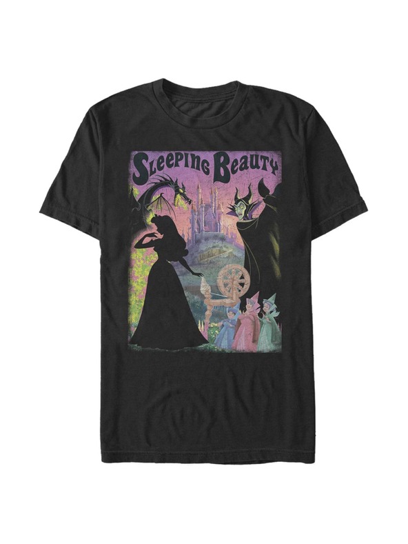 ZOOT.Fan Čierne pánske tričko Disney Sleeping Beauty Poster