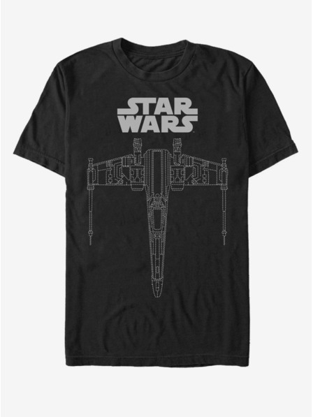 ZOOT.Fan Čierne pánske tričko Star Wars X-wing dash
