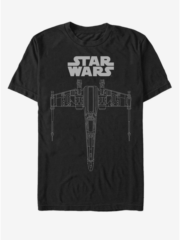 ZOOT.Fan Čierne pánske tričko Star Wars X-wing dash