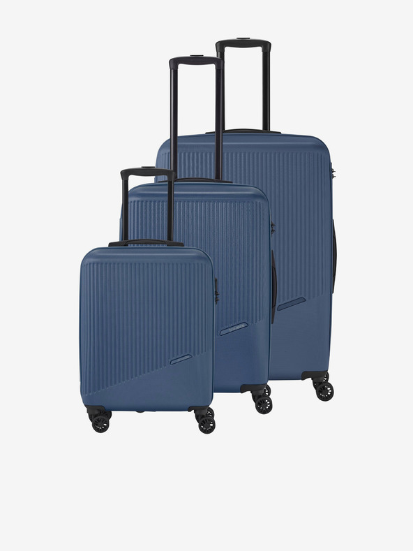 Travelite Sada troch cestovných kufrov Travelite Bali S,M,L Blue