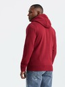 Ombre Clothing Pánska mikina s kapucňou a nášivkou - červená V3 OM-SSZP-0140 Ombre Clothing