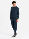 Ombre Clothing BASIC pánska bavlnená mikina BASIC tmavosivá Ombre Clothing