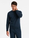 Ombre Clothing BASIC pánska bavlnená mikina BASIC tmavosivá Ombre Clothing