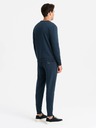 Ombre Clothing BASIC pánska bavlnená mikina BASIC tmavosivá Ombre Clothing
