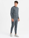 Ombre Clothing Pánska bavlnená mikinová súprava BASIC grafitová Ombre Clothing