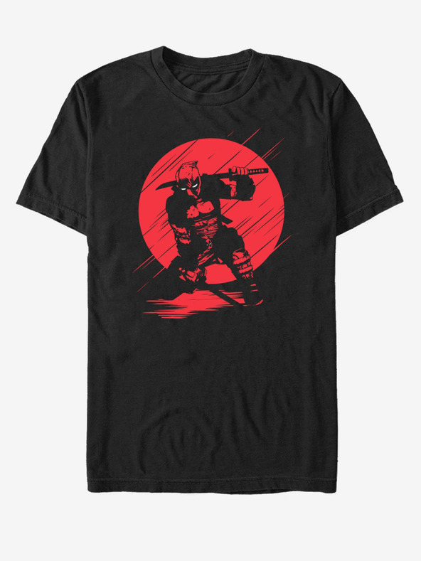 ZOOT.Fan Čierne unisex tričko Marvel Silueta Deadpool