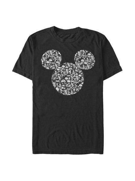 ZOOT.Fan Black Men's T-Shirt Disney Mickey Icons Fill