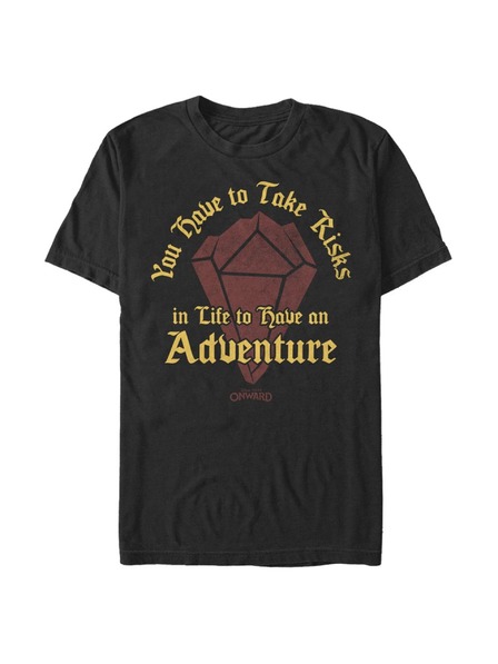 ZOOT.Fan Čierne pánske tričko Pixar Risk for Adventure